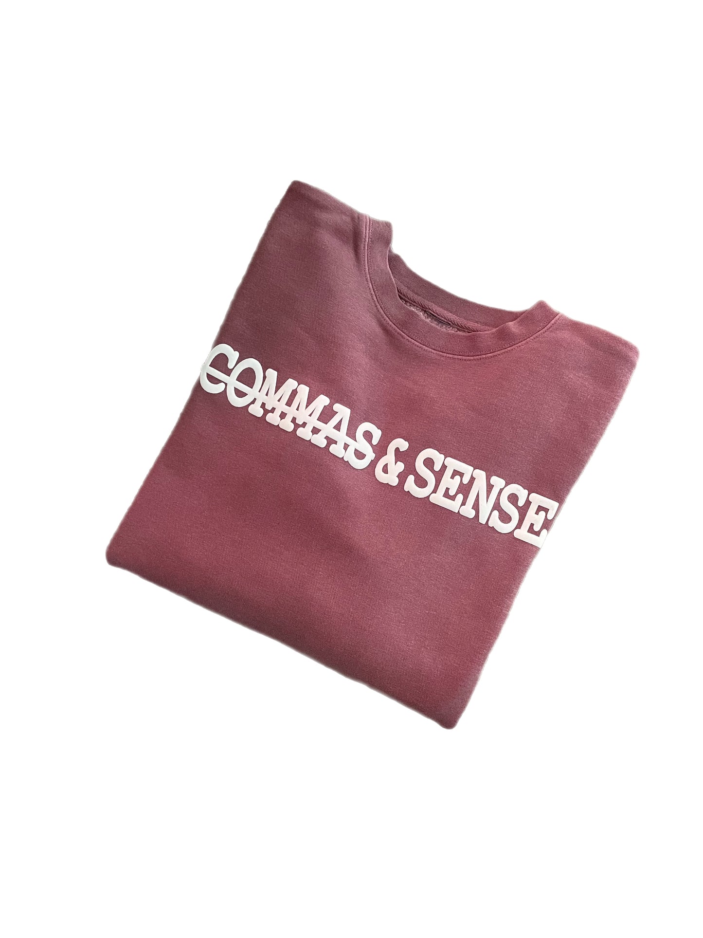COMMAS & SENSE 3D LOGO CREWNECK SWEATSHIRT