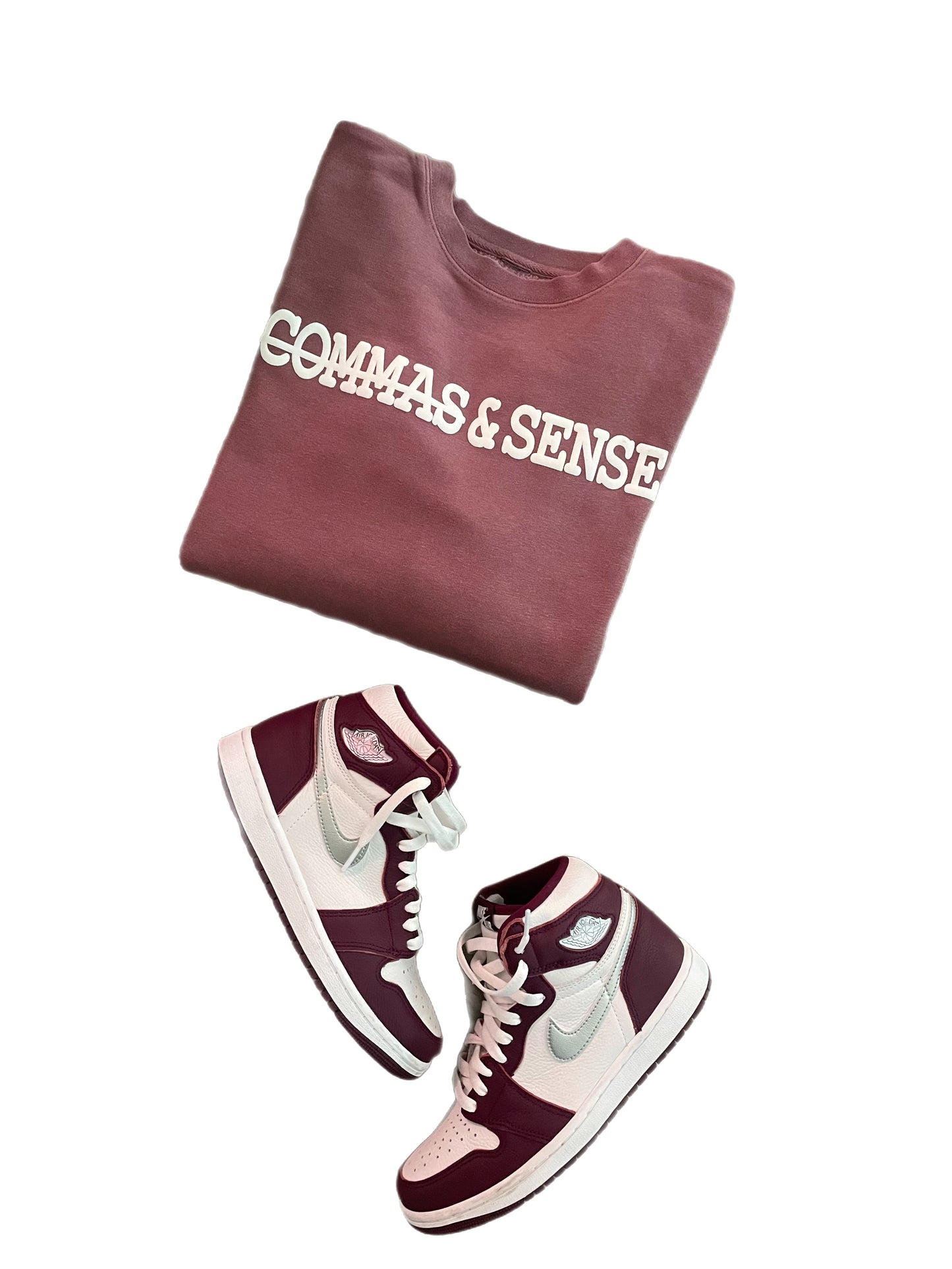 COMMAS & SENSE 3D LOGO CREWNECK SWEATSHIRT