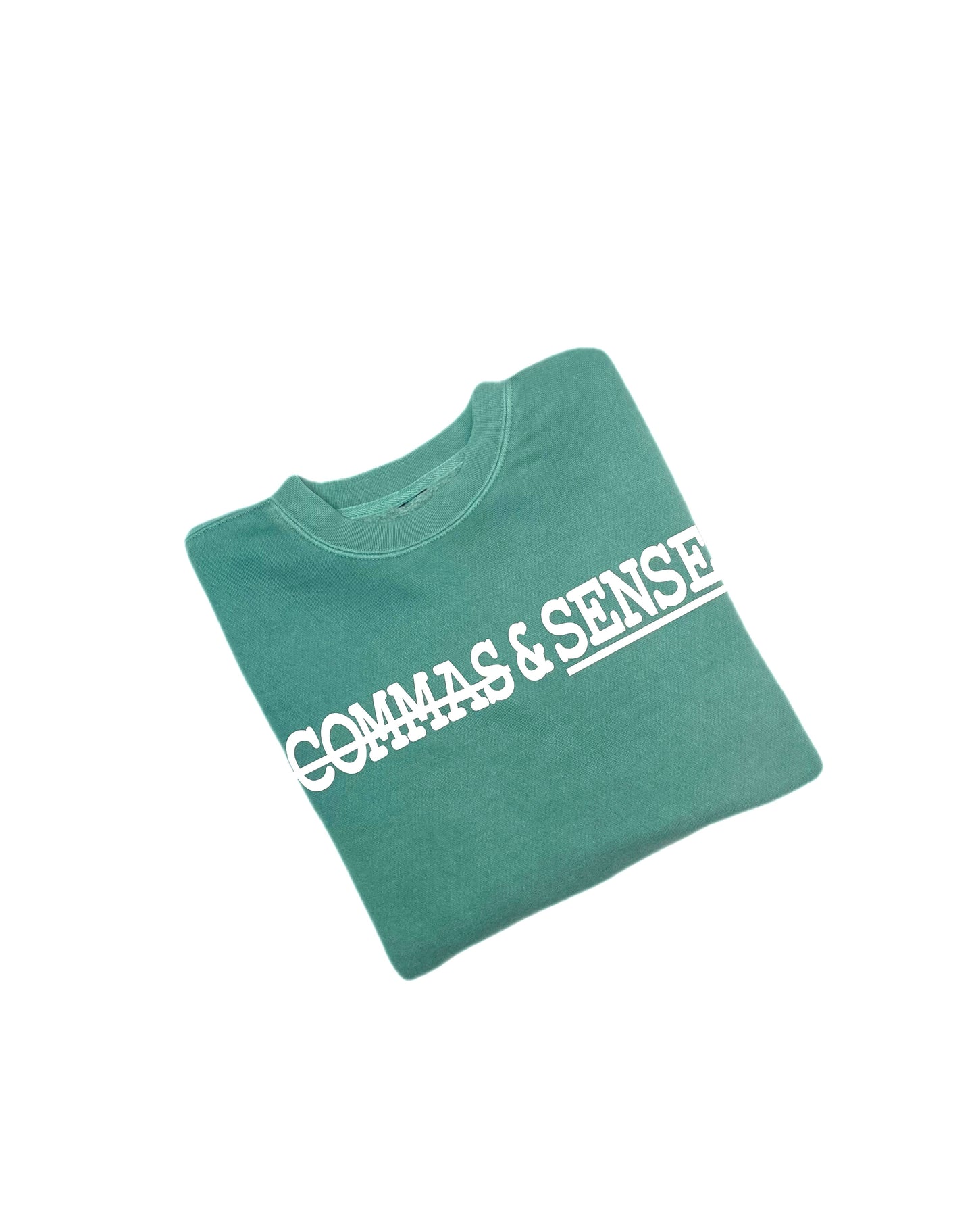 COMMAS & SENSE 3D LOGO CREWNECK SWEATSHIRT