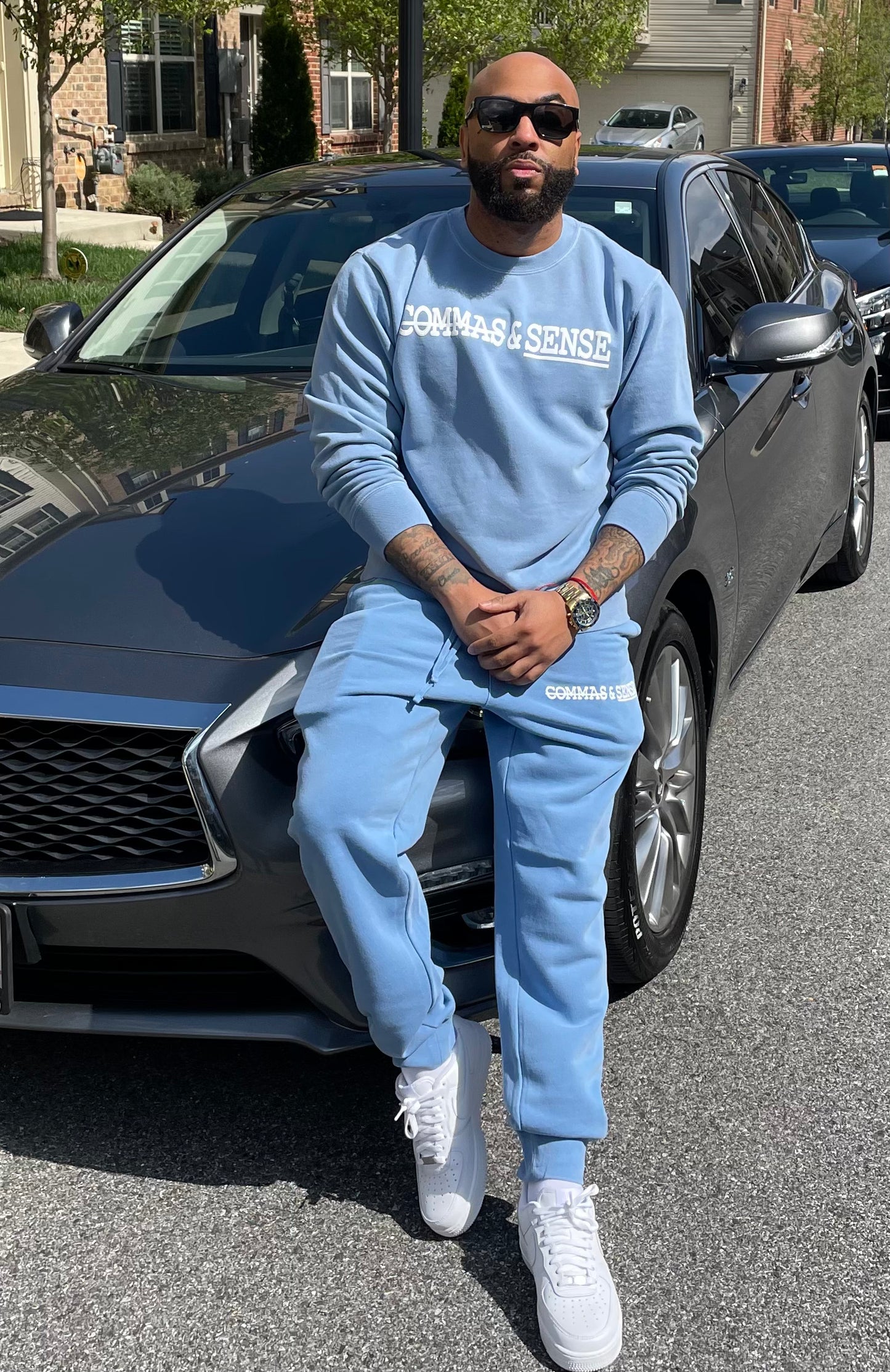 COMMAS & SENSE 3D LOGO SWEATPANTS