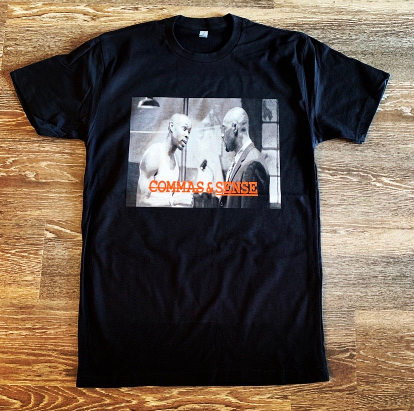 COMMAS & SENSE - CUSTOM 'THE WIRE' T-SHIRT
