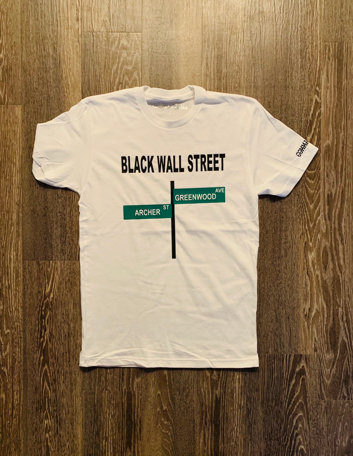 BLACK WALL STREET (DESCRIPTION ON BACK) T-SHIRT