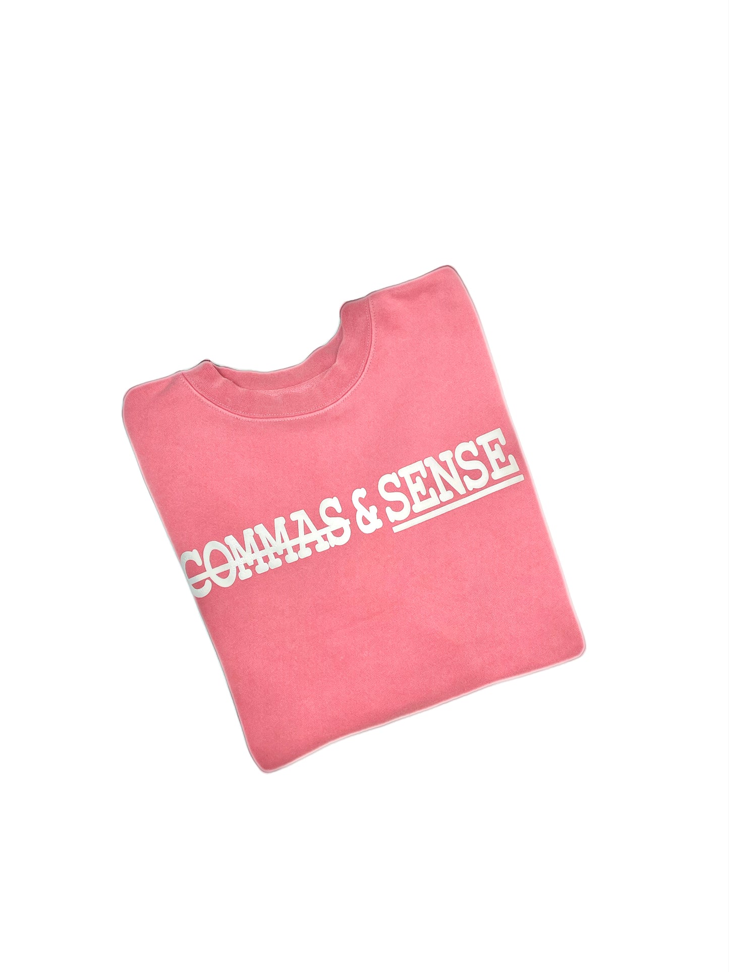 COMMAS & SENSE 3D LOGO CREWNECK SWEATSHIRT