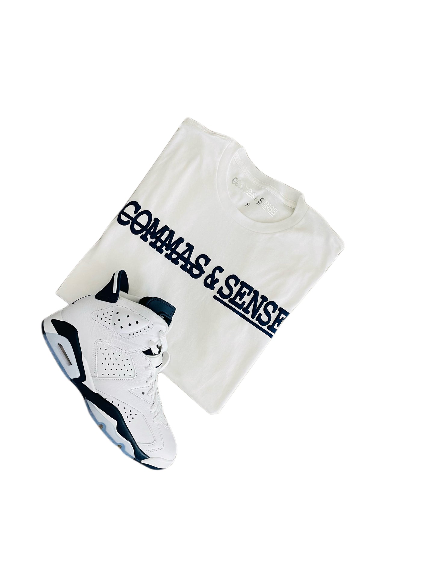 COMMAS & SENSE 3D LOGO T-SHIRT