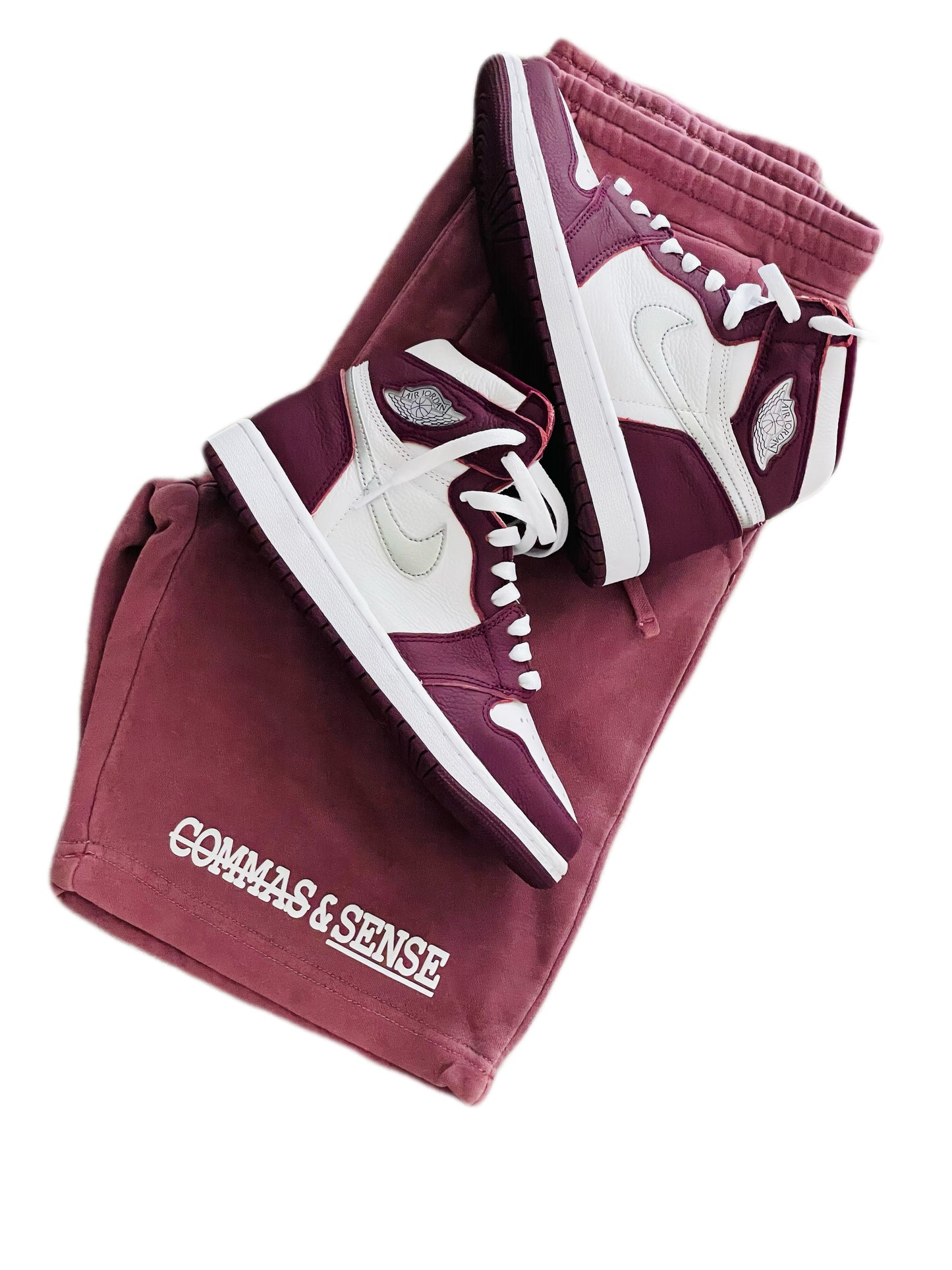 COMMAS & SENSE 3D LOGO SWEAT SHORTS