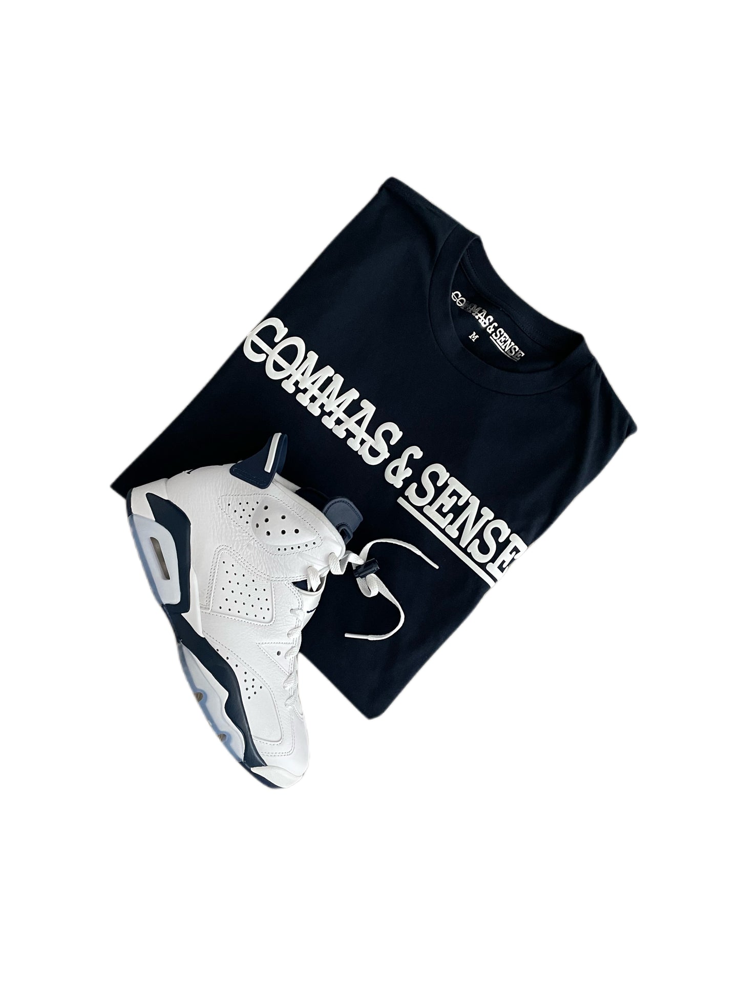 COMMAS & SENSE 3D LOGO T-SHIRT