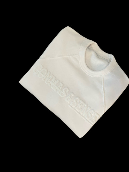 COMMAS & SENSE 3D LOGO PREMIUM BASICS CREWNECK SWEATSHIRT