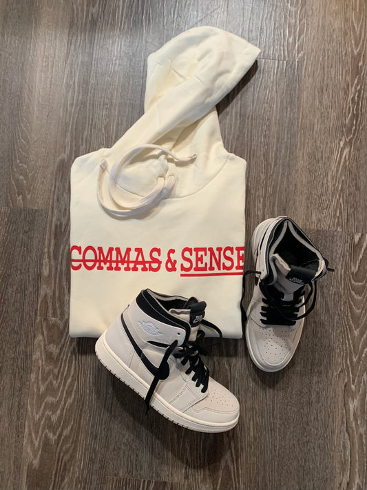 COMMAS & SENSE LOGO HOODIE