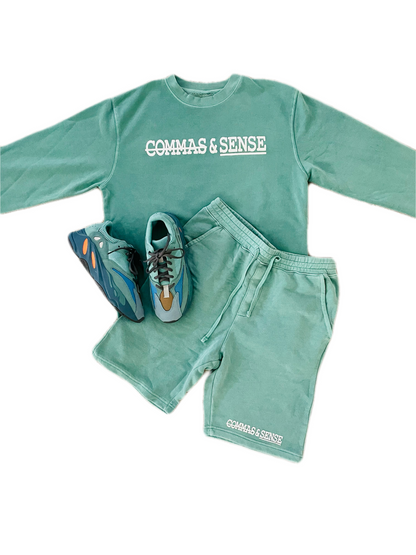 COMMAS & SENSE 3D LOGO CREWNECK SWEATSHIRT
