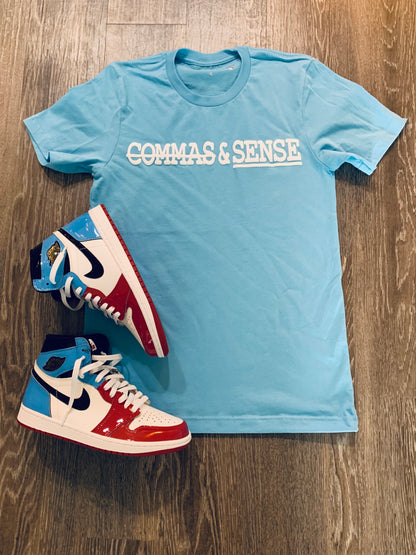 COMMAS & SENSE 3D LOGO T-SHIRT