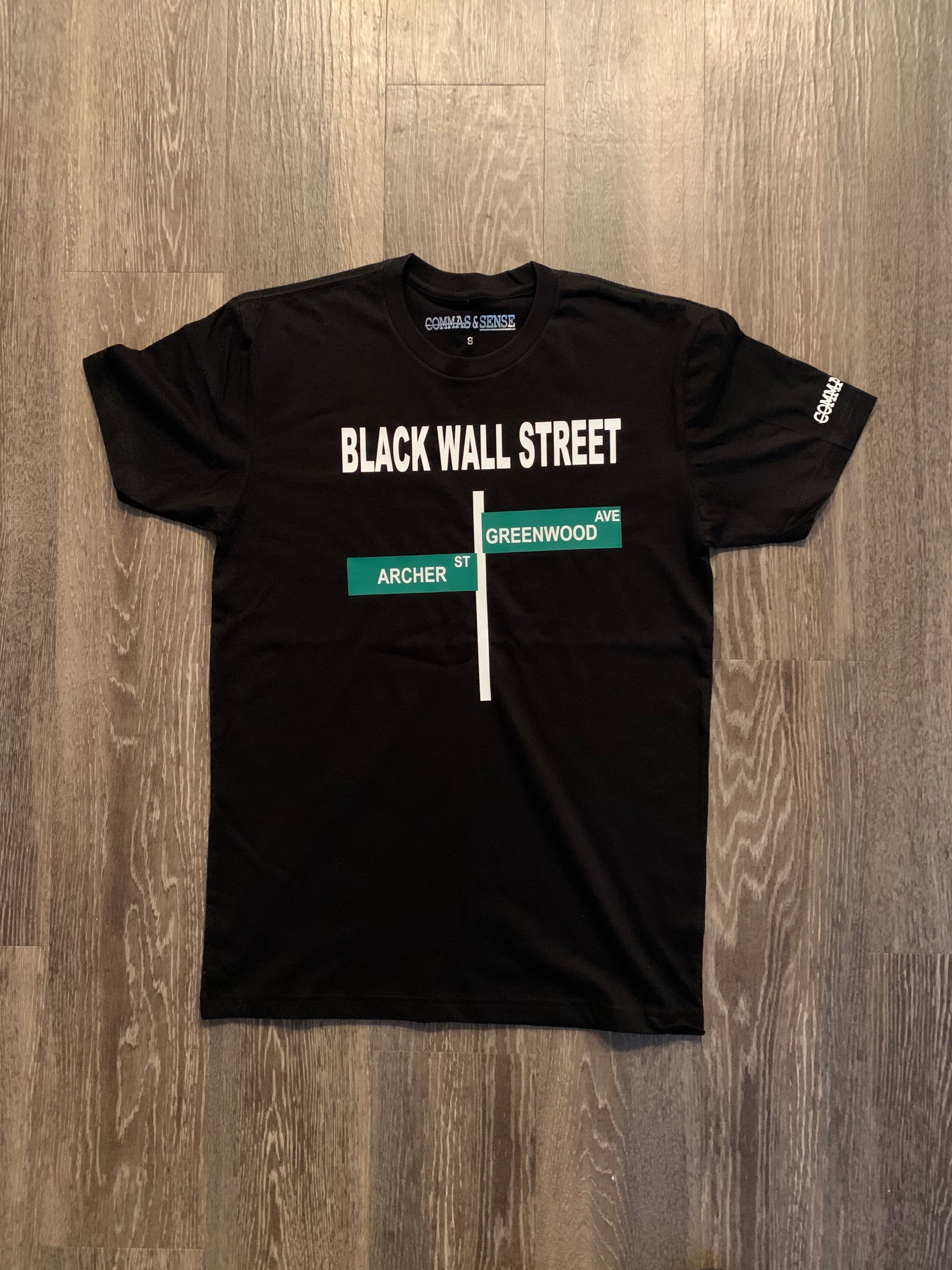 Black wall street sales shirt