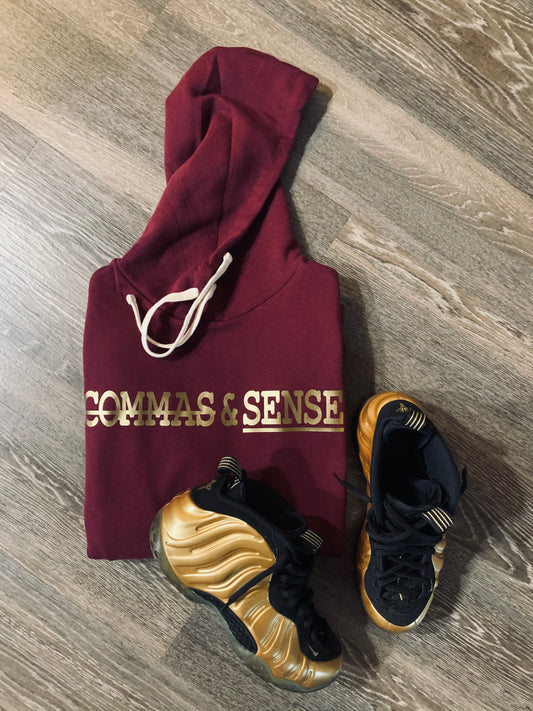 COMMAS & SENSE LOGO HOODIE