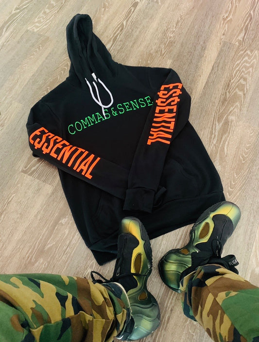 COMMAS & SENSE E$$ENTIAL HOODIE
